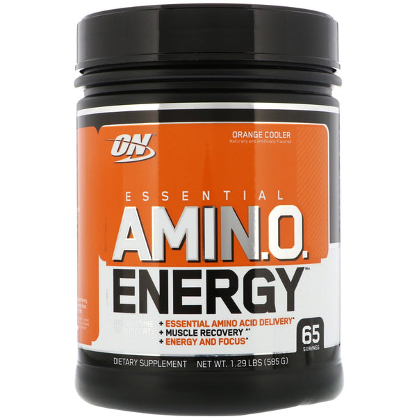 Optimum Nutrition, ESSENTIAL AMIN.O. ENERGY, Orange Cooler, 1.29 lbs (585 g) - The Supplement Shop