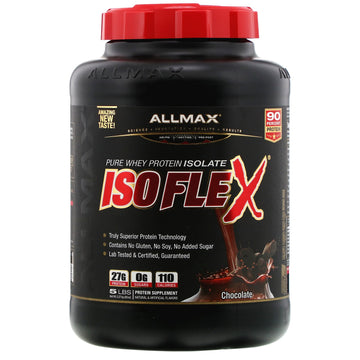 ALLMAX Nutrition, Isoflex, Pure Whey Protein Isolate (WPI Ion-Charged Particle Filtration), Chocolate, 5 lbs (2.27 kg)