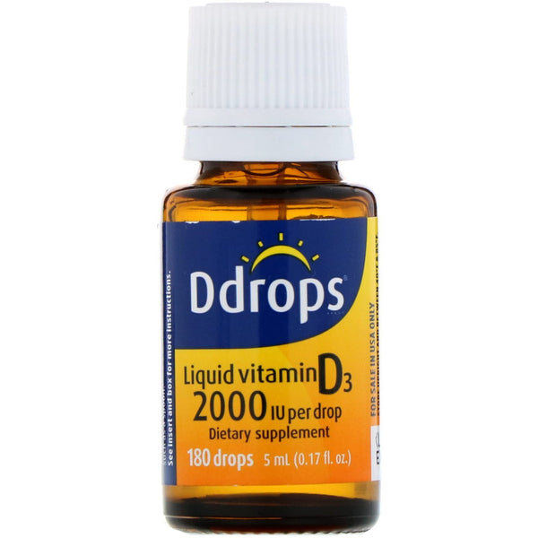 Ddrops, Liquid Vitamin D3, 2,000 IU, 0.17 fl oz (5 ml) - The Supplement Shop