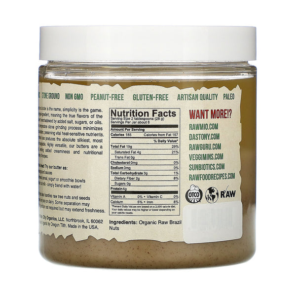 Dastony, Organic Brazil Nut Butter, 8 oz (227 g) - The Supplement Shop