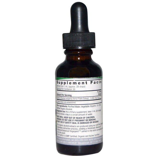 Nature's Answer, Thyme, Low Alcohol, 1,000 mg, 1 fl oz (30 ml) - The Supplement Shop