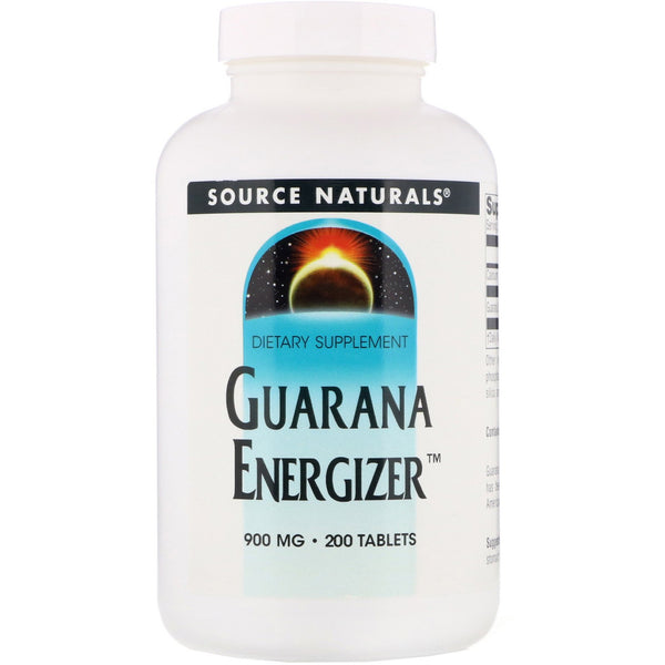 Source Naturals, Guarana Energizer, 900 mg, 200 Tablets - The Supplement Shop