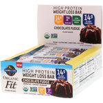 Garden of Life, Organic Fit, High Protein Weight Loss Bar, Chocolate Fudge, 12 Bars, 1.9 oz (55 g) Each - The Supplement Shop