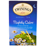 Twinings, Herbal Tea, Nightly Calm, Naturally Caffeine Free, 20 Tea Bags, 1.02 oz (29g) - The Supplement Shop