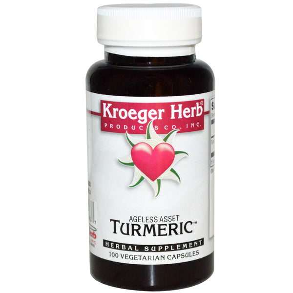 Kroeger Herb Co, Turmeric, 100 Vegetarian Capsules - The Supplement Shop