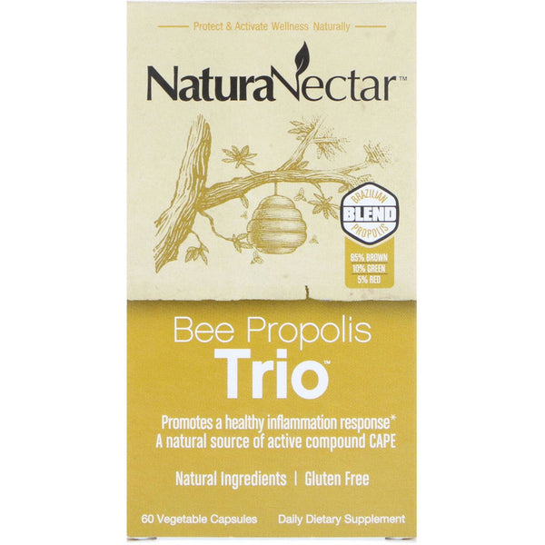NaturaNectar, Bee Propolis Trio, 60 Vegetable Capsules - The Supplement Shop