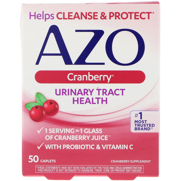 Azo, Urinary Tract Health, Cranberry, 50 Caplets - The Supplement Shop