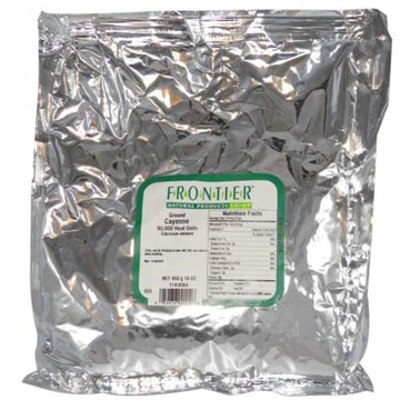 Frontier Natural Products, Ground Cayenne, 90,000 Heat Units, 16 oz (453 g)