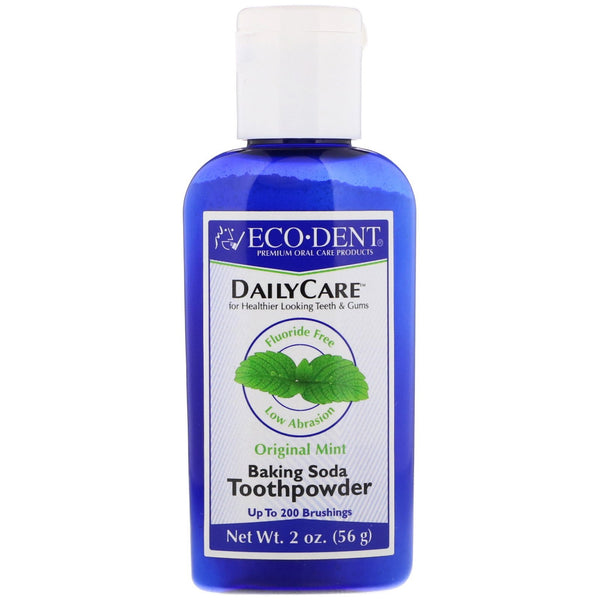 Eco-Dent, Daily Care, Baking Soda Toothpowder, Original Mint, 2 oz (56 g) - The Supplement Shop