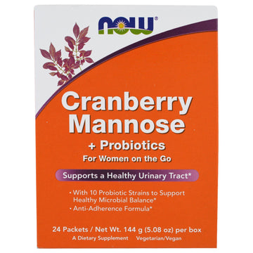 Now Foods, Cranberry Mannose + Probiotics, 24 Packets, (6 g) Each
