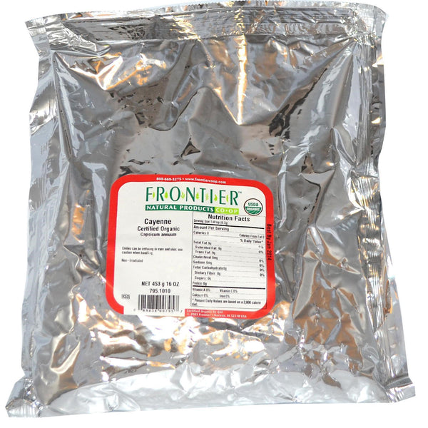 Frontier Natural Products, Organic Cayenne, 16 oz (453 g) - The Supplement Shop