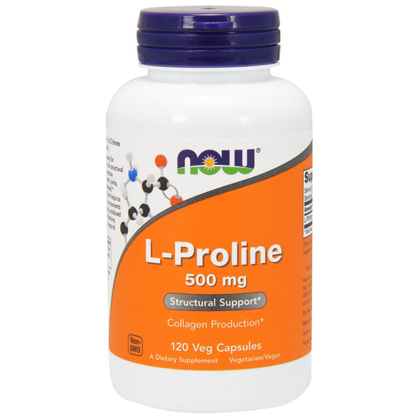 Now Foods, L-Proline, 500 mg, 120 Veg Capsules - The Supplement Shop
