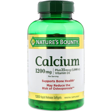 Nature's Bounty, Calcium Plus Vitamin D3, 1,200 mg, 120 Rapid Release Softgels