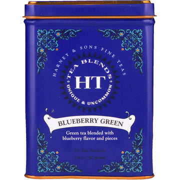 Harney & Sons, HT Tea Blend, Blueberry Green, 20 Sachets, 1.4 oz (40 g)