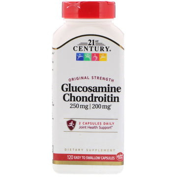 21st Century, Glucosamine 250 mg Chondroitin 200 mg  Original Strength, 120 Easy to Swallow Capsules