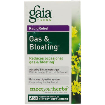 Gaia Herbs, Gas & Bloating™, 50 Vegan Capsules