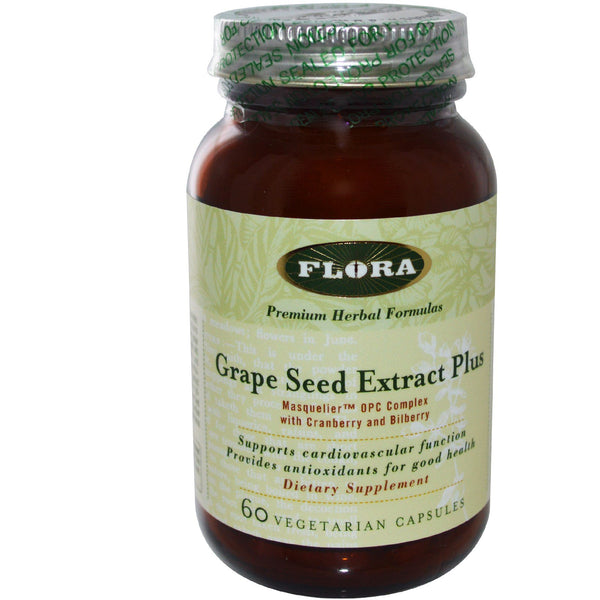 Flora, Grape Seed Extract Plus, 60 Veggie Caps - The Supplement Shop