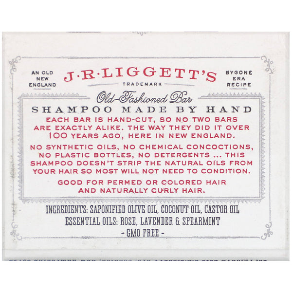 J.R. Liggett's, Old Fashioned Shampoo Bar, Original Formula, 3.5 oz (99 g) - The Supplement Shop
