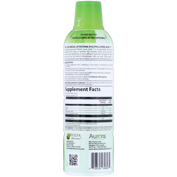 Aurora Nutrascience, Mega-Liposomal R-ALA, Organic Fruit, 16 fl oz (480 ml)