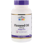 21st Century, Flaxseed Oil, 1000 mg, 120 Softgels - The Supplement Shop