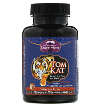 Dragon Herbs, Tom Kat, Potent Jing Tonic For Men, 250 mg, 100 Capsules