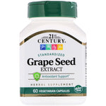 21st Century, Standardized Grape Seed Extract, 60 Vegetarian Capsules - The Supplement Shop