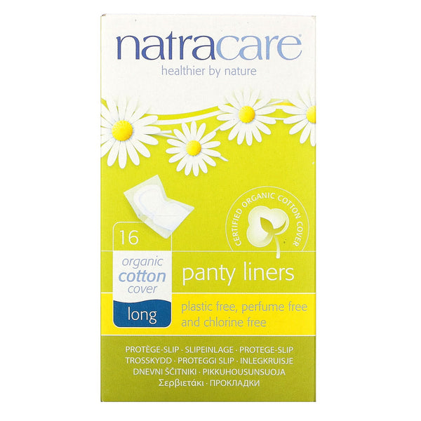 Natracare, Organic & Natural Panty Liners, Long, 16 Liners - The Supplement Shop