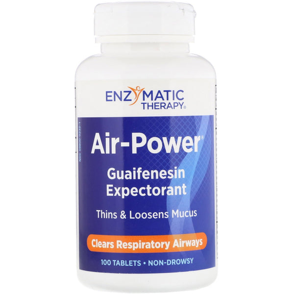 Enzymatic Therapy, Air-Power, Guaifenesin Expectorant, 100 Tablets - The Supplement Shop