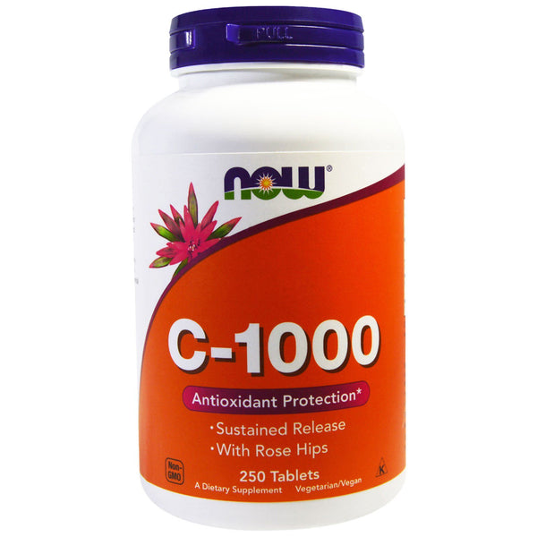 Now Foods, C-1000, 250 Tablets - The Supplement Shop