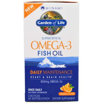 Minami Nutrition, Supercritical, Omega-3 Fish Oil, 850 mg, Orange Flavor, 120 Softgels Each
