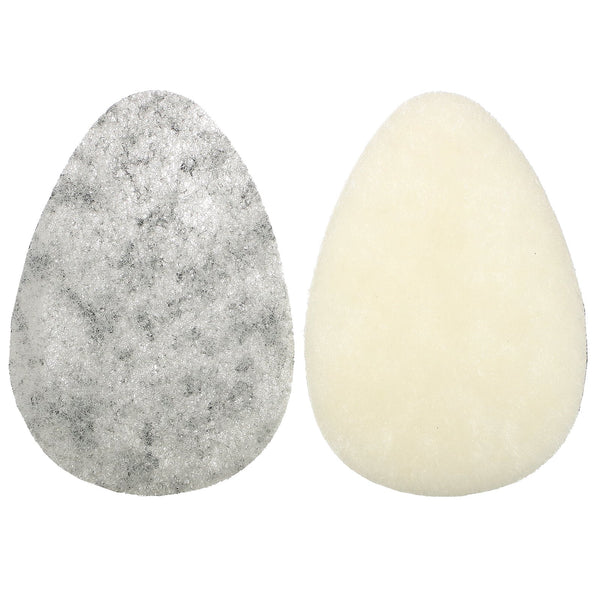 EcoTools, Infused Facial Sponges, Rose Petal + Bamboo Charcoal , 2 Sponges - The Supplement Shop