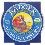 Badger Company, Organic, Aromatic Chest Rub, Eucalyptus & Mint, .75 oz (21 g) - The Supplement Shop