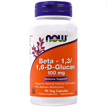 Now Foods, Beta-1,3/1,6-D-Glucan, 100 mg, 90 Veggie Caps