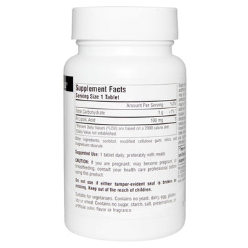 Source Naturals, R-Lipoic Acid, 100 mg, 60 Tablets