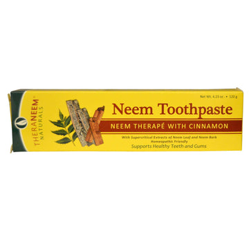 Organix South, TheraNeem Naturals, Neem Therapé with Cinnamon, Neem Toothpaste, 4.23 oz (120 g)