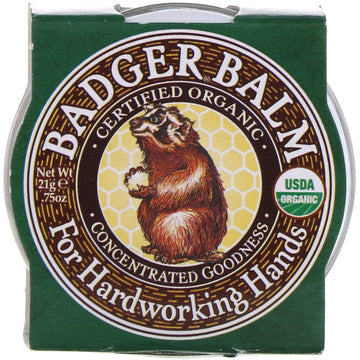 Organic Badger Balm for Hardworking Hands, 0.75 oz (21 g)
