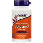 Now Foods, Ubiquinol, 200 mg, Extra Strength, 60 Softgels - The Supplement Shop