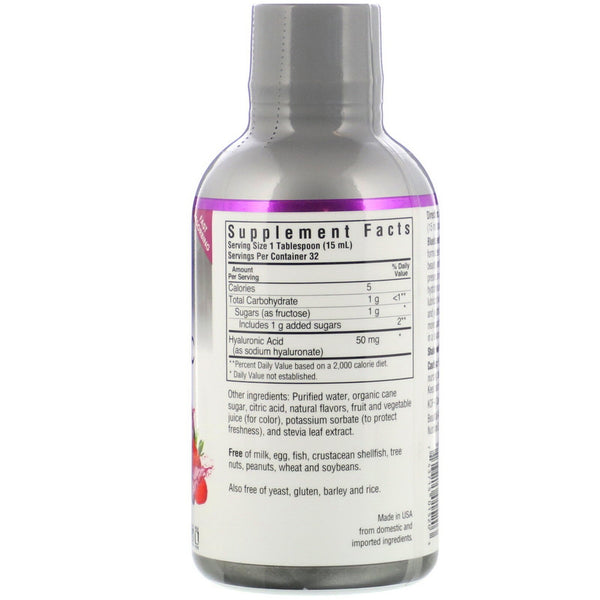 Bluebonnet Nutrition, Beautiful Ally, Liquid Hyaluronic Acid, Mixed Berry , 16 fl oz (472 ml) - The Supplement Shop