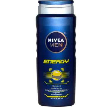 Nivea, Men 3-in-1 Body Wash, Energy, 16.9 fl oz (500 ml)