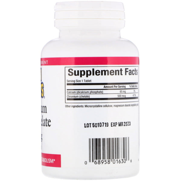 Natural Factors, Chromium GTF Chelate, 500 mcg, 90 Tablets - The Supplement Shop