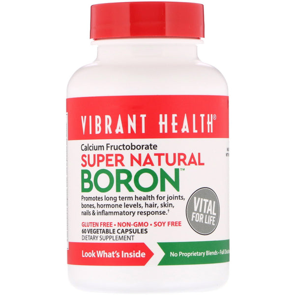 Vibrant Health, Super Natural Boron, 60 Vegetable Capsules - The Supplement Shop