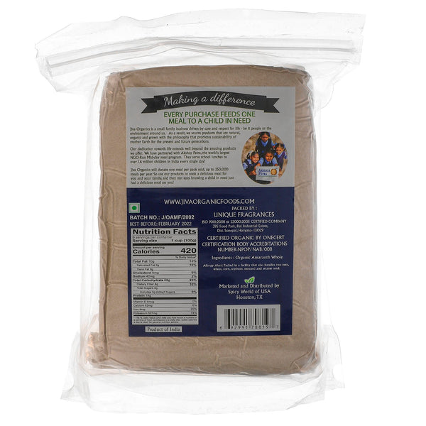 Jiva Organics, Organic Amaranth Flour, 2 lbs (908 g) - The Supplement Shop
