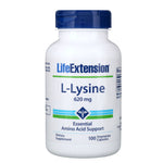 Life Extension, L-Lysine, 620 mg, 100 Vegetarian Capsules - The Supplement Shop