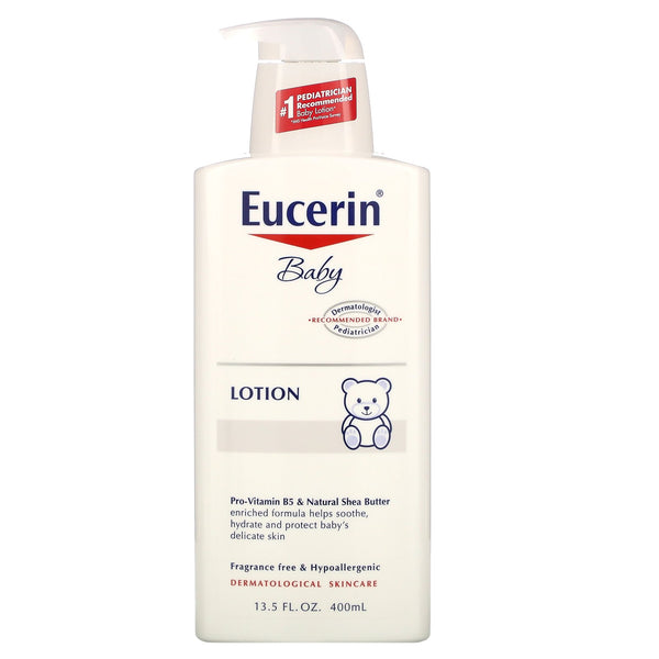 Eucerin, Baby, Lotion, Fragrance Free, 13.5 fl oz (400 ml) - The Supplement Shop