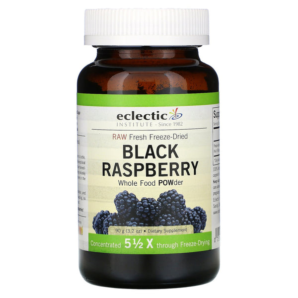 Eclectic Institute, Raw Fresh Freeze-Dried, Black Raspberry POW-der, 3.2 oz (90 g) - The Supplement Shop