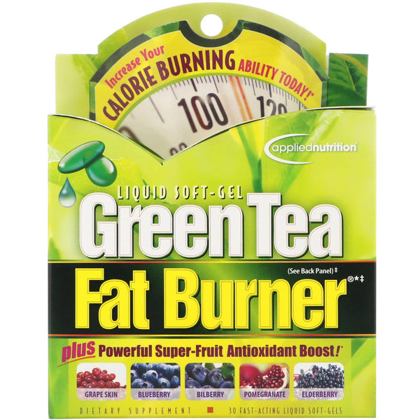 appliednutrition, Green Tea Fat Burner, 30 Fast-Acting Liquid Soft-Gels - The Supplement Shop