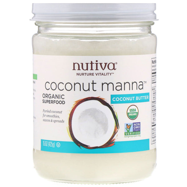 Nutiva, Organic, Coconut Manna, Pureed Coconut, 15 oz (425 g) - The Supplement Shop