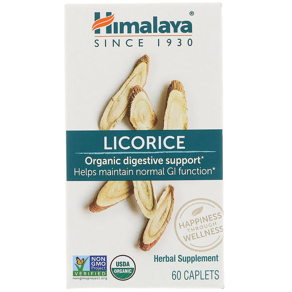 Himalaya, Licorice, Organic Digestive Support, 60 Caplets - The Supplement Shop