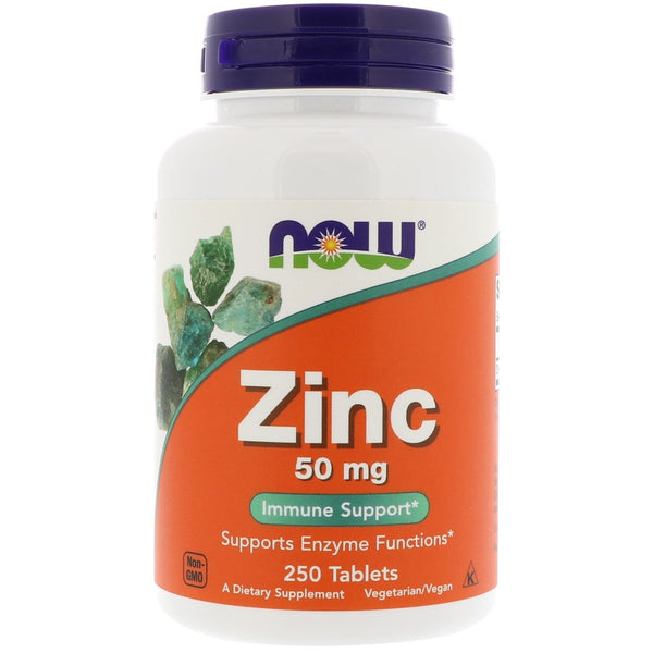 Now Foods, Zinc, 50 mg, 250 Tablets - The Supplement Shop