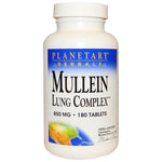 Planetary Herbals, Mullein Lung Complex, 850 mg, 180 Tablets - The Supplement Shop